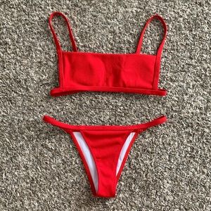 Fire red Zaful bikini!